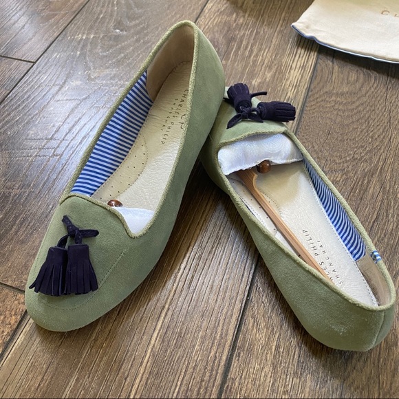 Anthropologie Charles Philip Shanghai Loafer Sage - Picture 5 of 5